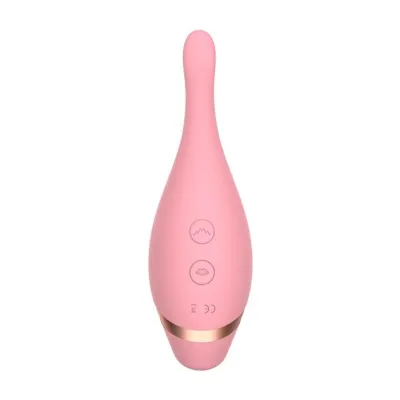 Amore Tapered Suction Vibrator Pink 5 3 Inch