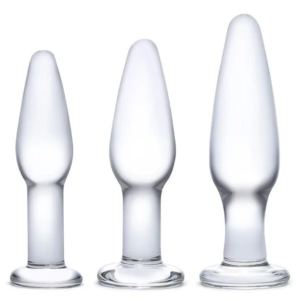 Glas 3-Piece Glass Butt Plug Anal Training Set