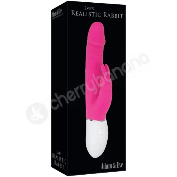 Adam & Eve Eve's Realistic Penis Shaped Pink Rabbit Vibrator
