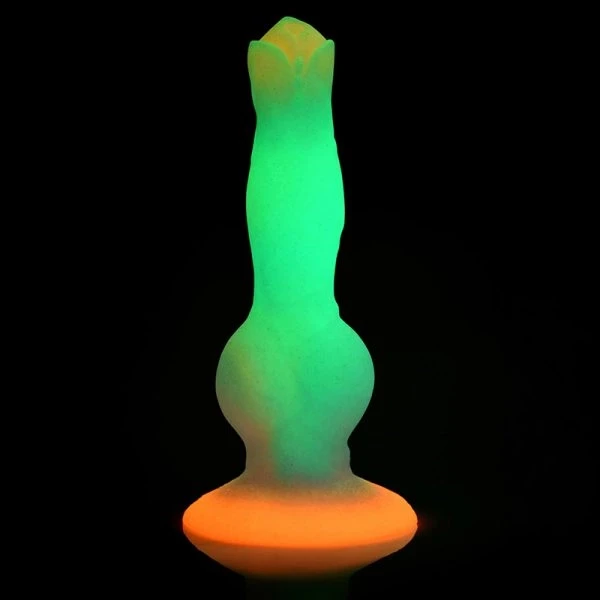Space Cock Glow-in-The-Dark Alien 8.5" Silicone Suction Cup Dildo By Creature Cocks