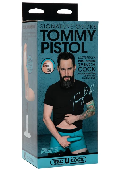 Signature Cocks - Tommy Pistol 7.5" ULTRASKYN™ Cock with Removable Vac-U-Lock™ Suction Cup