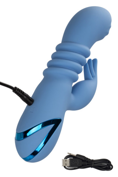 California Exotic 8" Thrusting Silicone G-Spot Rabbit with Flicking Teaser