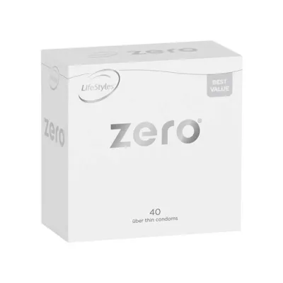 Lifestyles Zero 40s Condoms White