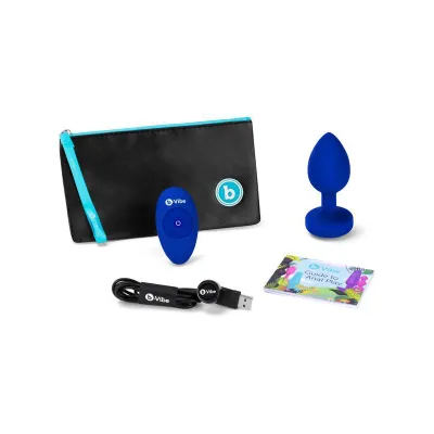 Large Vibrating Jewel Butt Plug