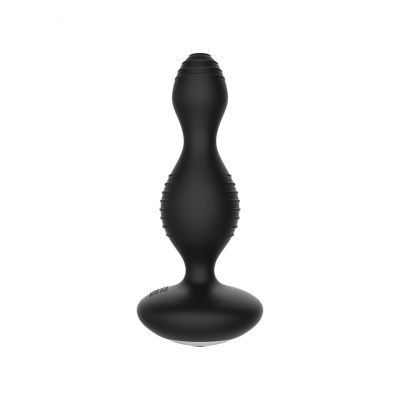 E Stimulation Vibrating Buttplug Black