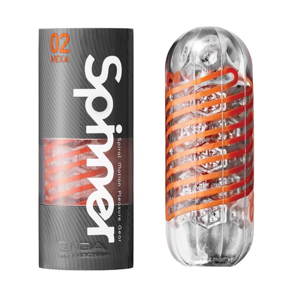 Tenga Spinner Spiral Motion 5.1" Masturbator - Hexa Texture