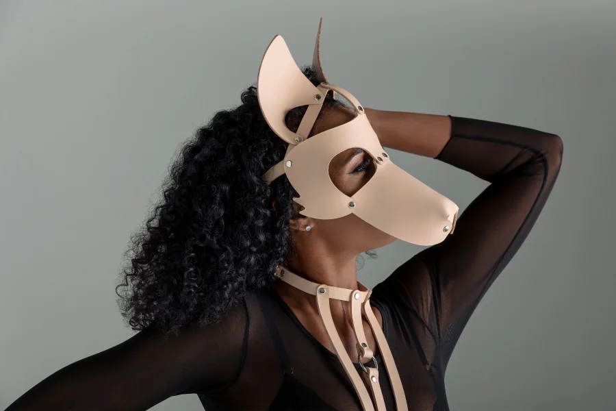 Basel Leather Puppy Play Fetish Mask by Liberator Leather