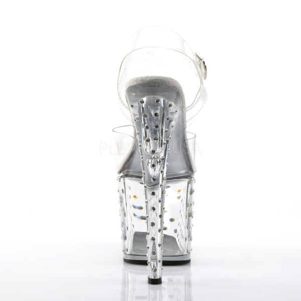 STARDUST-758 - 7 1/2" Rhinestone Studded Ankle Strap PF Sandal — image 4 of 4