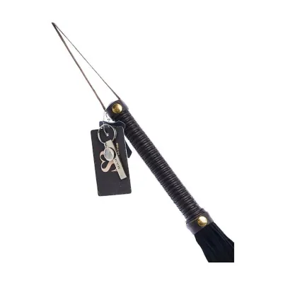Bound X Suede Flogger With Cord Handle