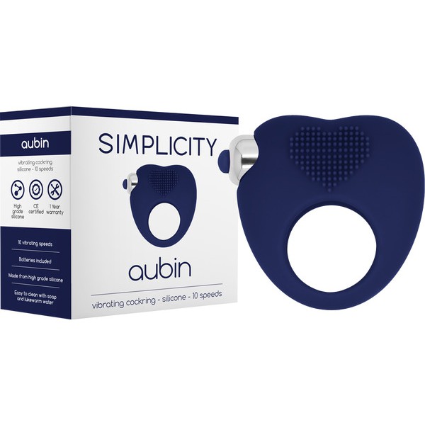 AUBIN Vibrating Cockring (Blue)