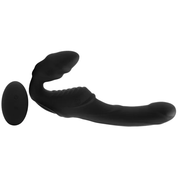 Pro Rider 9x Vibrating Silicone Strapless Strap-On Dildo w/ Remote Control