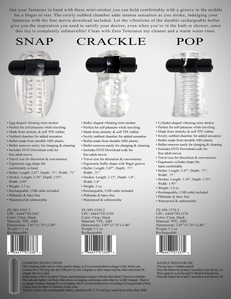 Snap Clear Mini Vibrating Stroker
