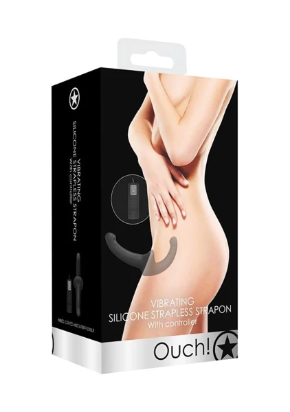 OUCH! Vibrating Silicone Strapless Strap-On