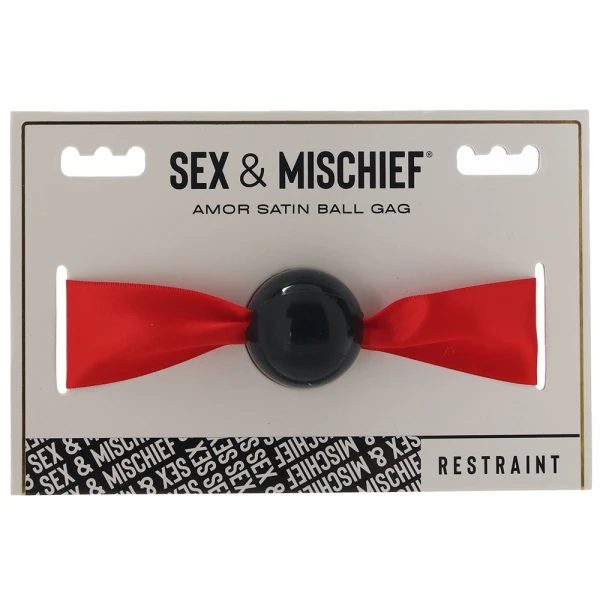 Sex & Mischief Amor Satin Ball Gag By Sportsheets