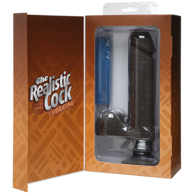 The Realistic Cock ULTRASKYN Vibrating 8 Chocolate