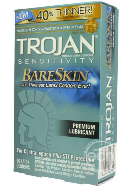 Trojan BareSkin Premium Lubricated Condoms - 3 Pack & 10 Pack Available!