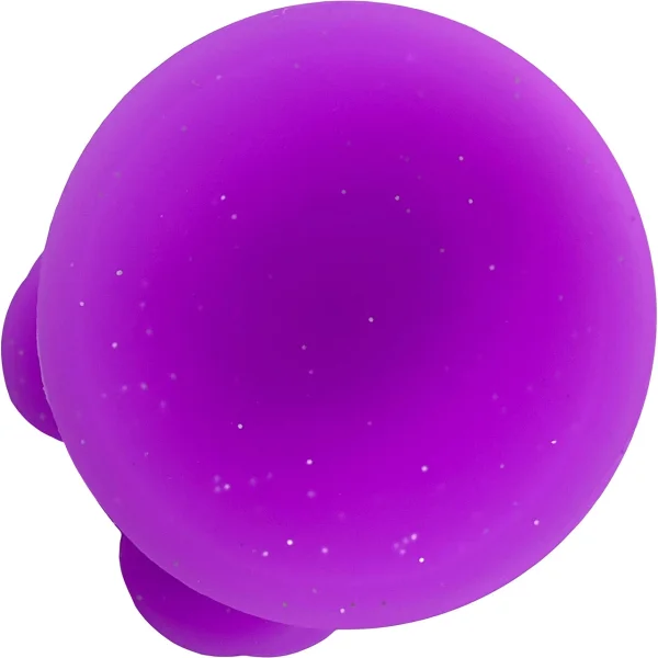 Cotton Candy Sour Baller 6.75" Silicone Suction Cup Dildo With Balls - Aqua & Purple