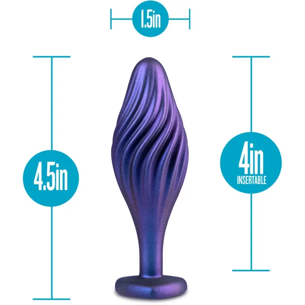 Anal Adventures Matrix Swirling Bling Silicone Butt Plug By Blush - Sapphire