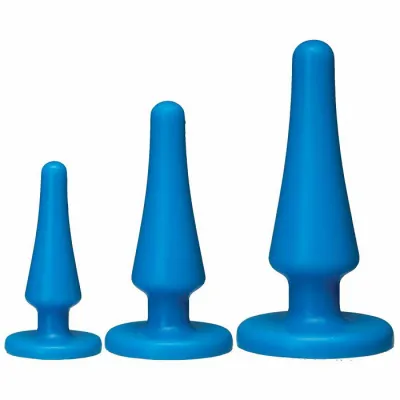 American Pop Launch Silicone Anal Trainer Set Blue