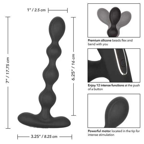 Eclipse Slender 7 Inch Silicone Flexible and Rechargeable Anal Beads — image 8 of 11