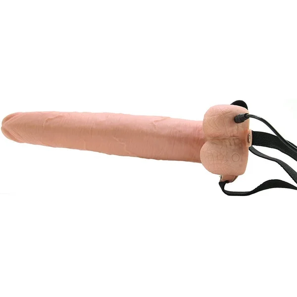Fetish Fantasy Hollow Vibrating Rechargeable Strap-On Dildo with Balls and Harness by Pipedream Products — image 5 of 6