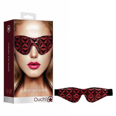 OUCH Luxury Eye Mask Burgundy
