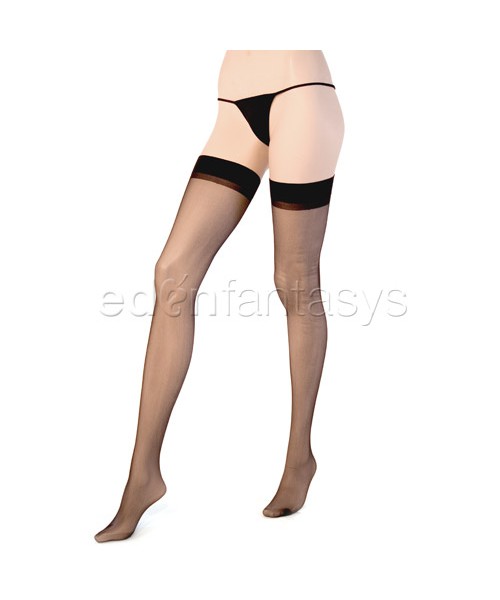 Sheer backseam stockings