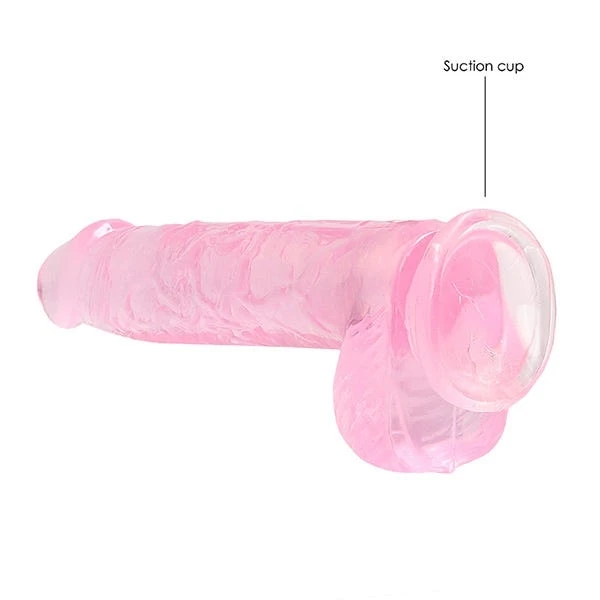 RealRock 6-inch Crystal Clear Dildo with Balls