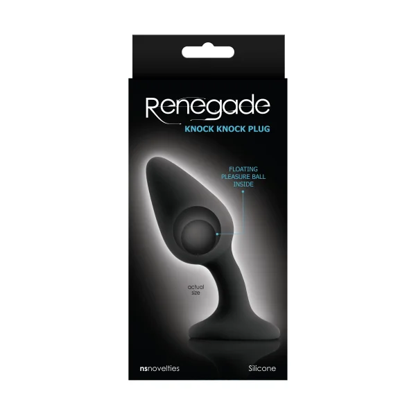 Renegade Knock Knock Plug - Black Silicone Butt Plug