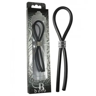 Bolo Lasso Grooved Stainless Steel Slider Black