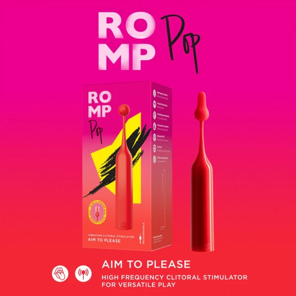 ROMP Pop Rechargeable Waterproof Vibrating Pinpoint Clitoral Stimulator