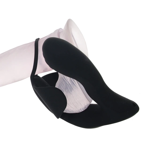 Atomic Heat-Up P-Spot Massager with Ring in Black — image 6 of 6