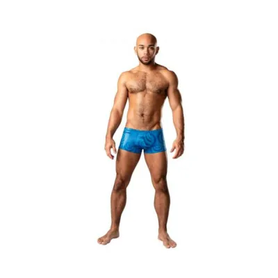 Men s Clothing Male Power Kaleidickscope Mini Short Sky Blue S