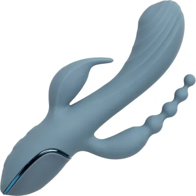 III Triple Ecstasy Silicone Pulsating Rechargeable Triple Stimulation Vibrator By CalExotics