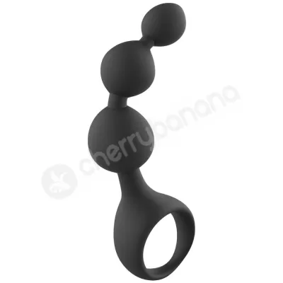 Adam Eve Triple Prostate Probe Black Anal Beads