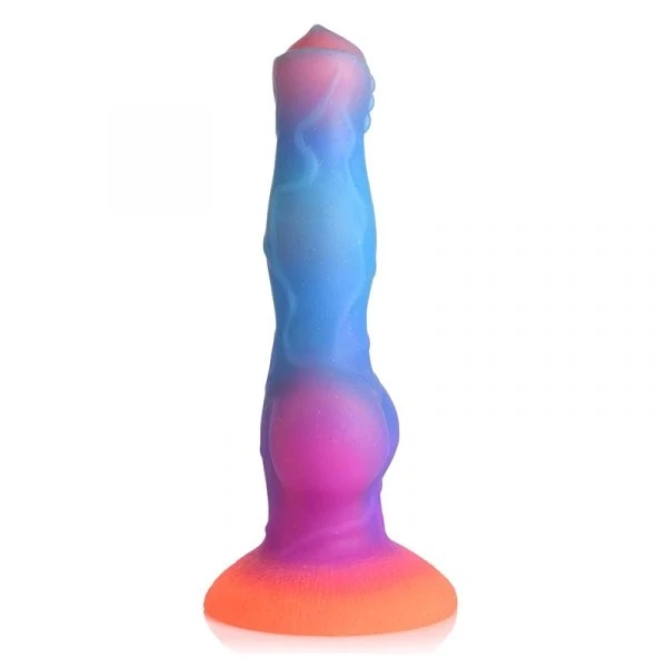 Space Cock Glow-in-The-Dark Alien 8.5" Silicone Suction Cup Dildo By Creature Cocks