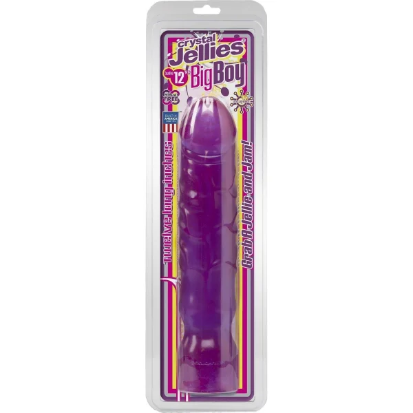 Crystal Jellies Big Boy 12 Inch - Purple