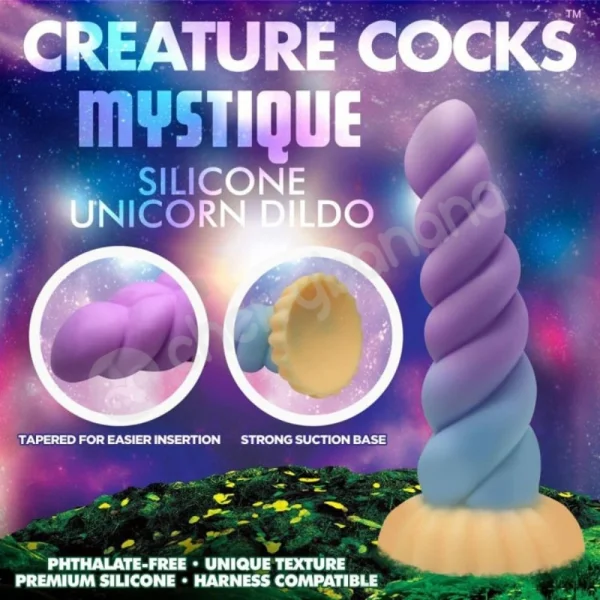 Creature Cocks Mystique Silicone Unicorn Fantasy Dildo