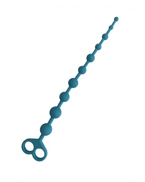 Silicone Beaded Anal Chain - Aqua