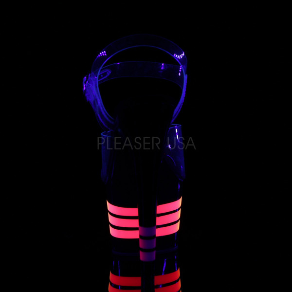 7 inches Heel, 2 3/4 inches PF Ankle Strap Sandal w/ Neon Lines — image 4 of 4