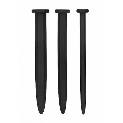 Silicone Screw Plug Set Urethral Sounding Black