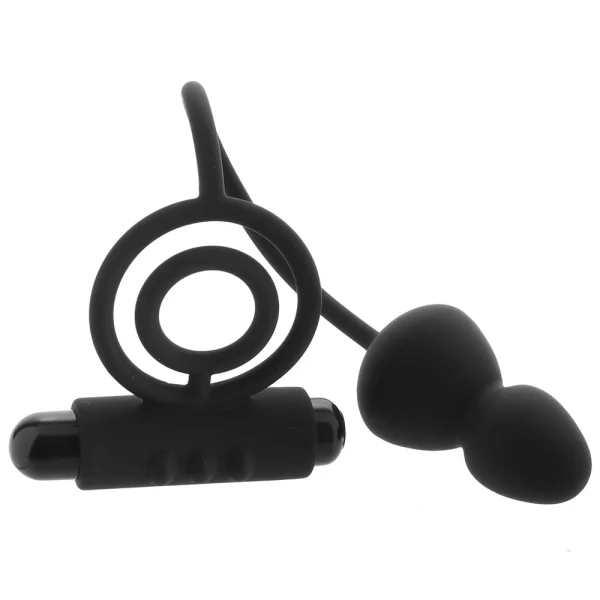 Anal Adventures Platinum Plug With Vibrating Cock Ring