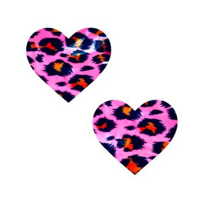 Neva Nude Pasty I Heart U Velvet Pink Cheetah