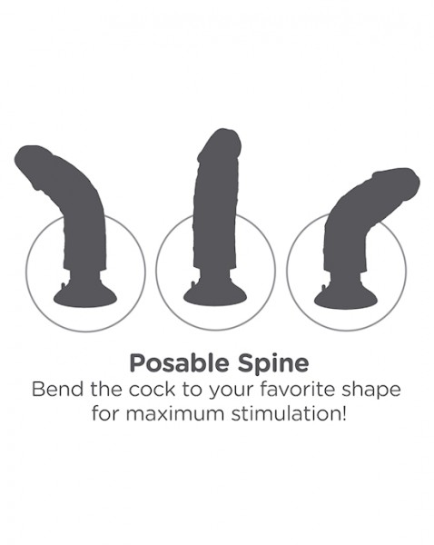 King Cock 8 Inch Vibrating Cock - Flesh - 8 Inch