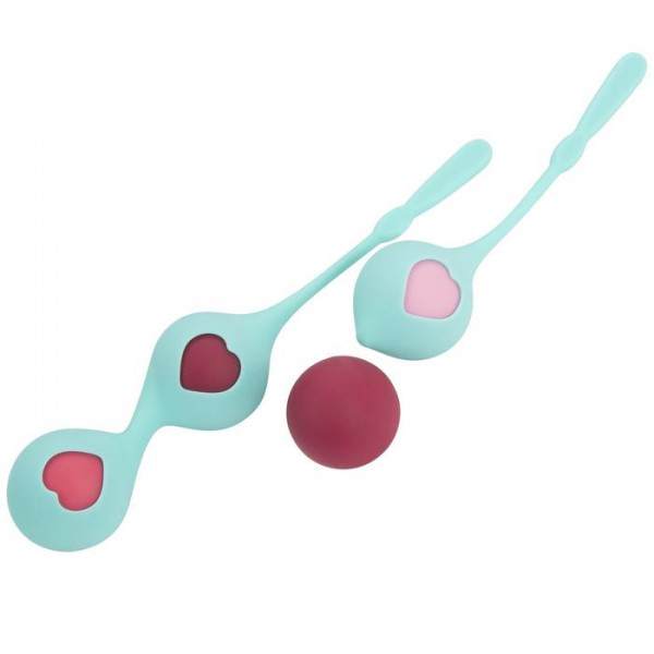 Combination Duo Tone Kegel Ball and Pleasure Ball Exerciser Set