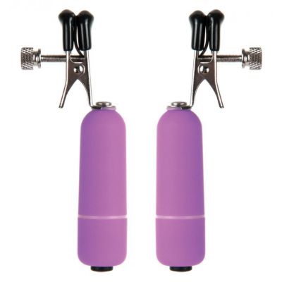 Vibrating Nipple Clamps Purple