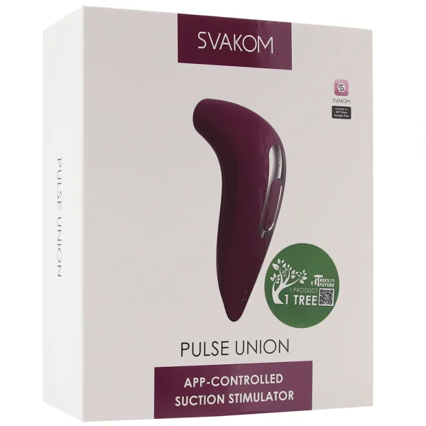 Svakom Pulse Union Rechargeable App Enabled Pressure Wave Clitoral Stimulator - Violet