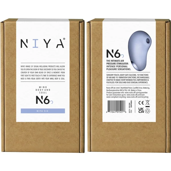 NIYA 6 Pressure Wave Silicone Vibrating Rechargeable Waterproof Clitoral Stimulator