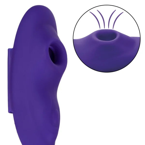 Lock-N-Play Remote Suction Rechargeable Silicone Panty Teaser With Remote By CalExotics - Purple