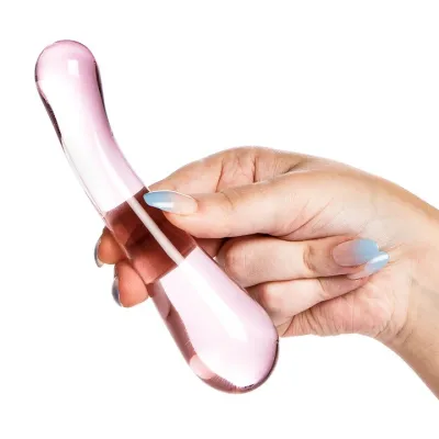 Glacier Glass Pink G Spot Dildo 6 5 Inch